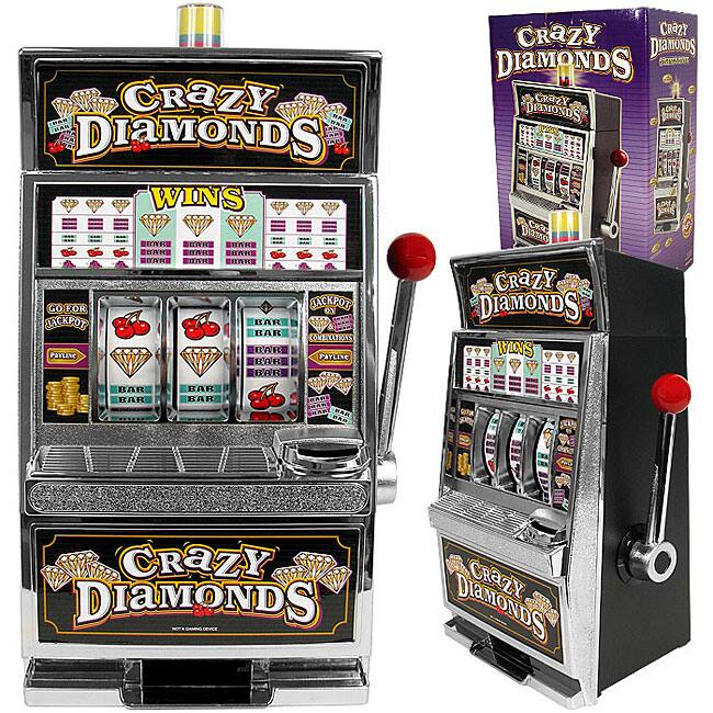 Crazy Diamonds Slot Machine Bank - Replica - Silver and Black