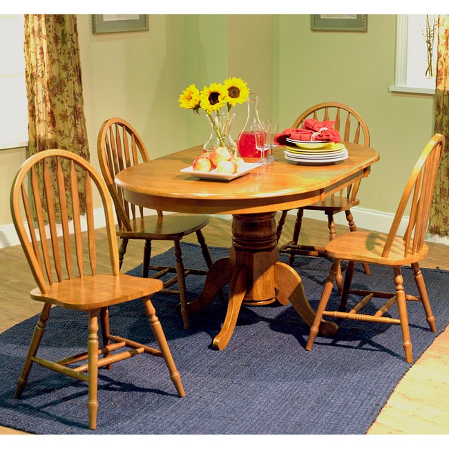 Farmhouse 5 piece Oak Dining Set