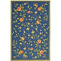 Safavieh Hand-hooked Garden Blue Wool Rug - 7'9 x 9'9