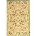 Safavieh Hand-hooked Bedford Beige/ Green Wool Rug - 8'9" x 11'9"
