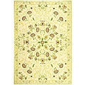 Safavieh Hand-hooked Bedford Ivory/ Green Wool Rug - 7'9 x 9'9