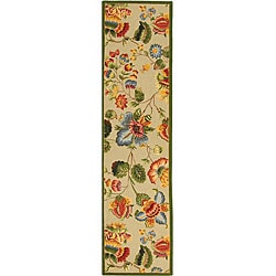 Hand hooked Transitional Sage Wool Runner (2'6 x 10') Safavieh Runner Rugs