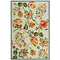 Safavieh Hand-hooked Oasis Light Blue Wool Rug - 7'9 x 9'9
