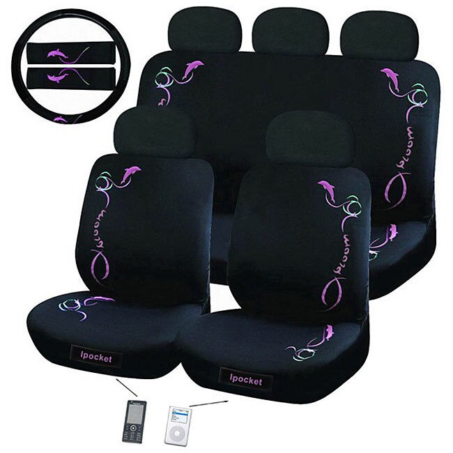 Dolphin 12 Piece Universal Fit Seat Cover Set Airbag Friendly Dolphin 12 Piece Universal Fit Seat Cover Set Airbag Friendly