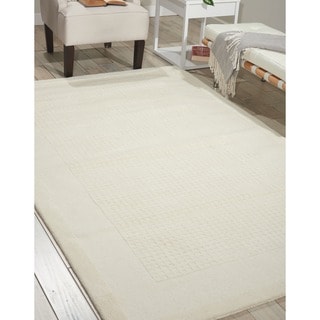 Nourison Westport Solid Border Hand-tufted Wool Area Rug