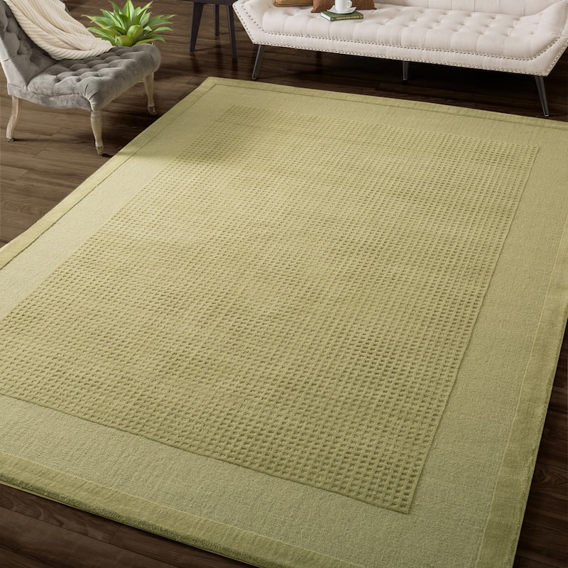 Nourison Westport Solid Border Hand-tufted Wool Area Rug