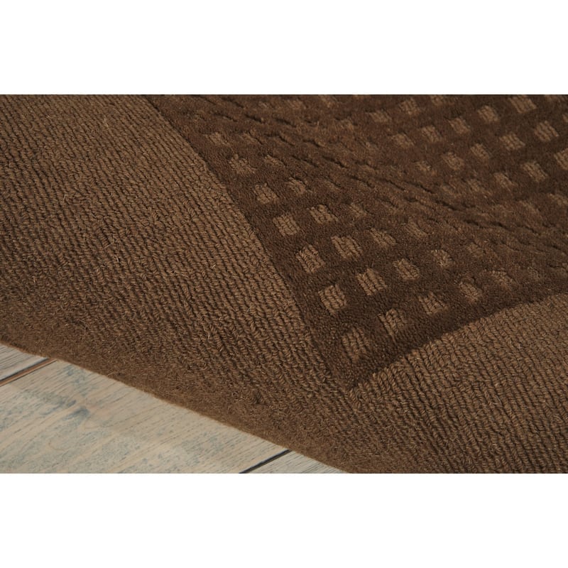Nourison Westport Solid Border Hand-tufted Wool Area Rug