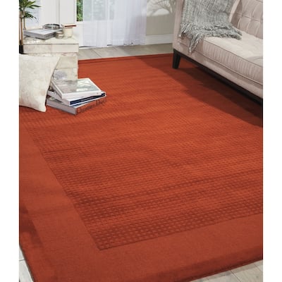 Nourison Westport Solid Border Hand-tufted Wool Area Rug