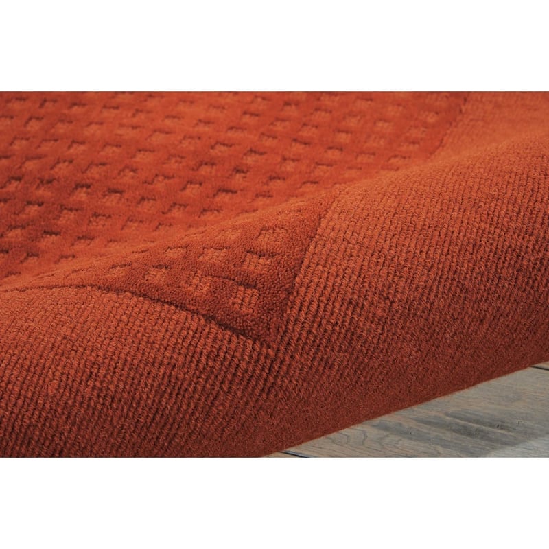 Nourison Westport Solid Border Hand-tufted Wool Area Rug