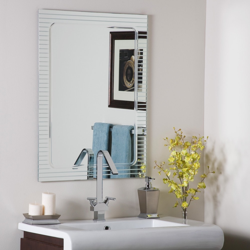 Decor Wonderland Deco Frameless Mirror 23.6" x 31.5" Modern Mirror - 23.6" x 31.5"