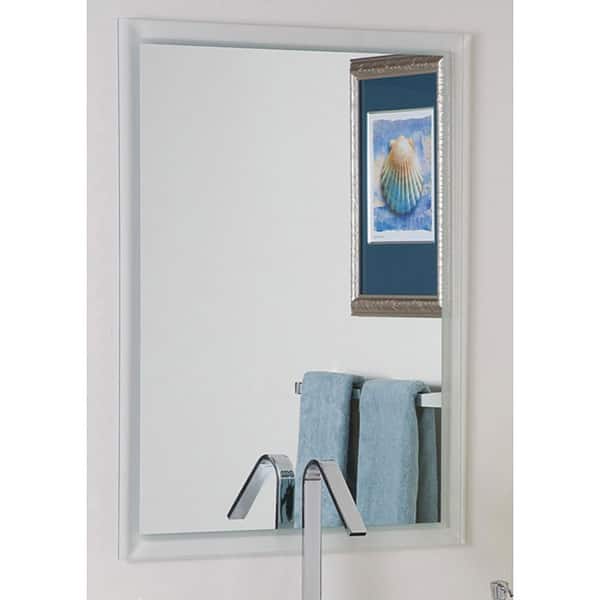 Frameless Etch Border Mirror - Silver