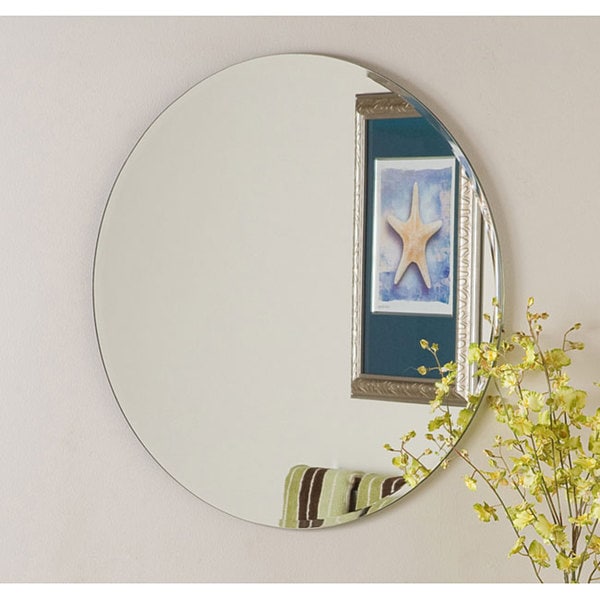 Wall-Mounted Vanity Mirror Full-Length Mirror Frameless Rounded