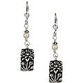 Lola's Jewelry Sterling Silver White FW Pearl and Lotus Charm Earrings (4-4.5 mm)