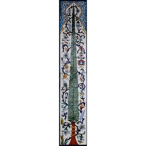'Pine Tree' Mosaic 20-tile Wall Mural