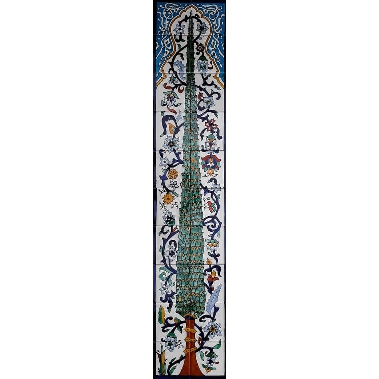 'Pine Tree' Mosaic 20-tile Wall Mural
