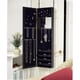 preview thumbnail 1 of 1, Black Over-the-Door Mirrored Jewelry Armoire