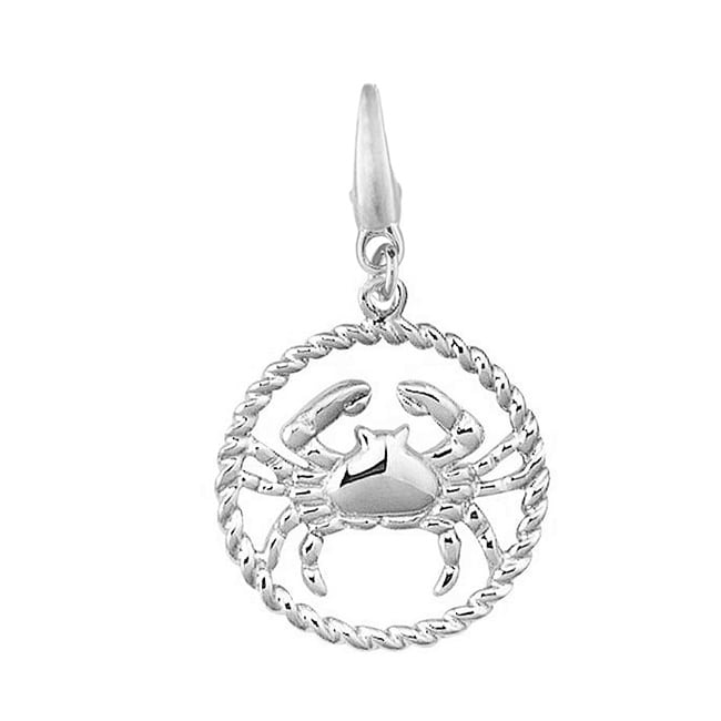 Sterling Silver Zodiac Cancer Charm