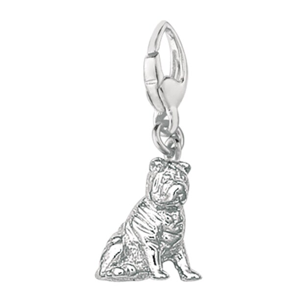 Sterling Silver Chinese Shar pei Dog Charm