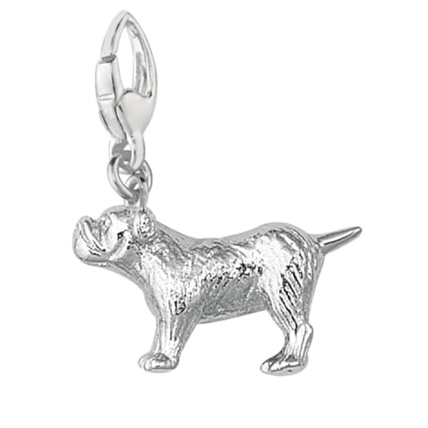 Sterling Silver Bulldog Charm Silver Charms