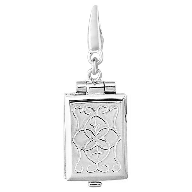 Sterling Silver Rectangular Book Charm  ™ Shopping   Big