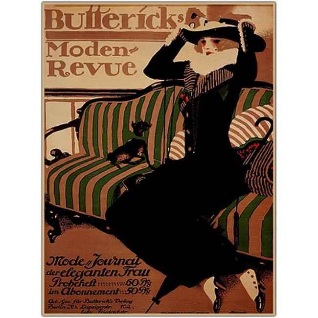 Paul Scheurich 'Buttericks Moden Revue' Framed Art