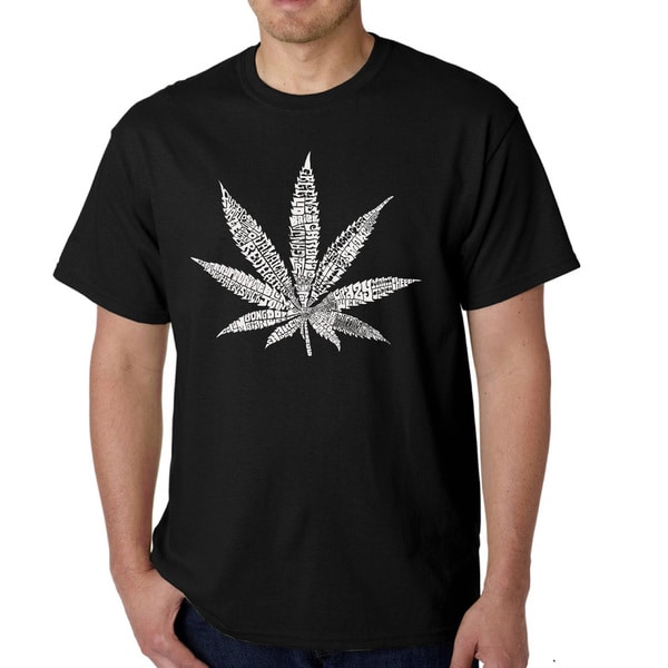 Los Angeles Pop Art Men's Marijuana Leaf T-shirt. Opens flyout.