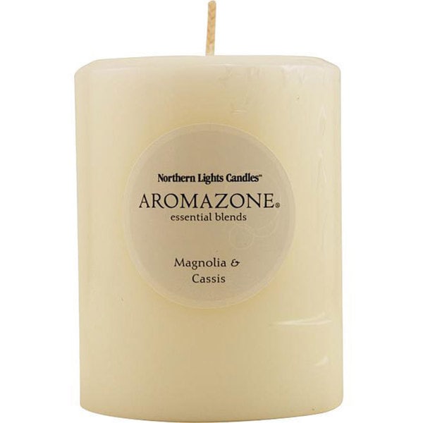 Magnolia and Cassis Essential Blend 4 inch Pillar Candle   11605241