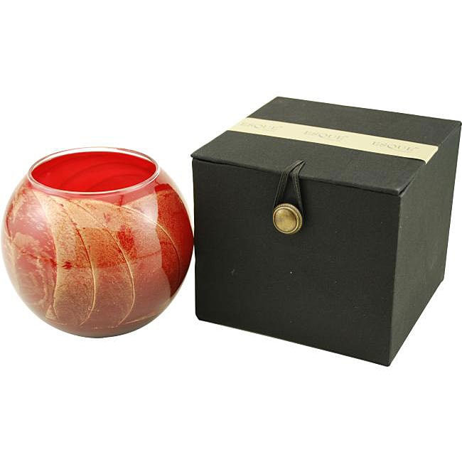 Cranberry Candle Globe Polished Candle