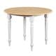 preview thumbnail 9 of 7, Simple Living Two-tone 40-inch Rubberwood Round Drop-leaf Table