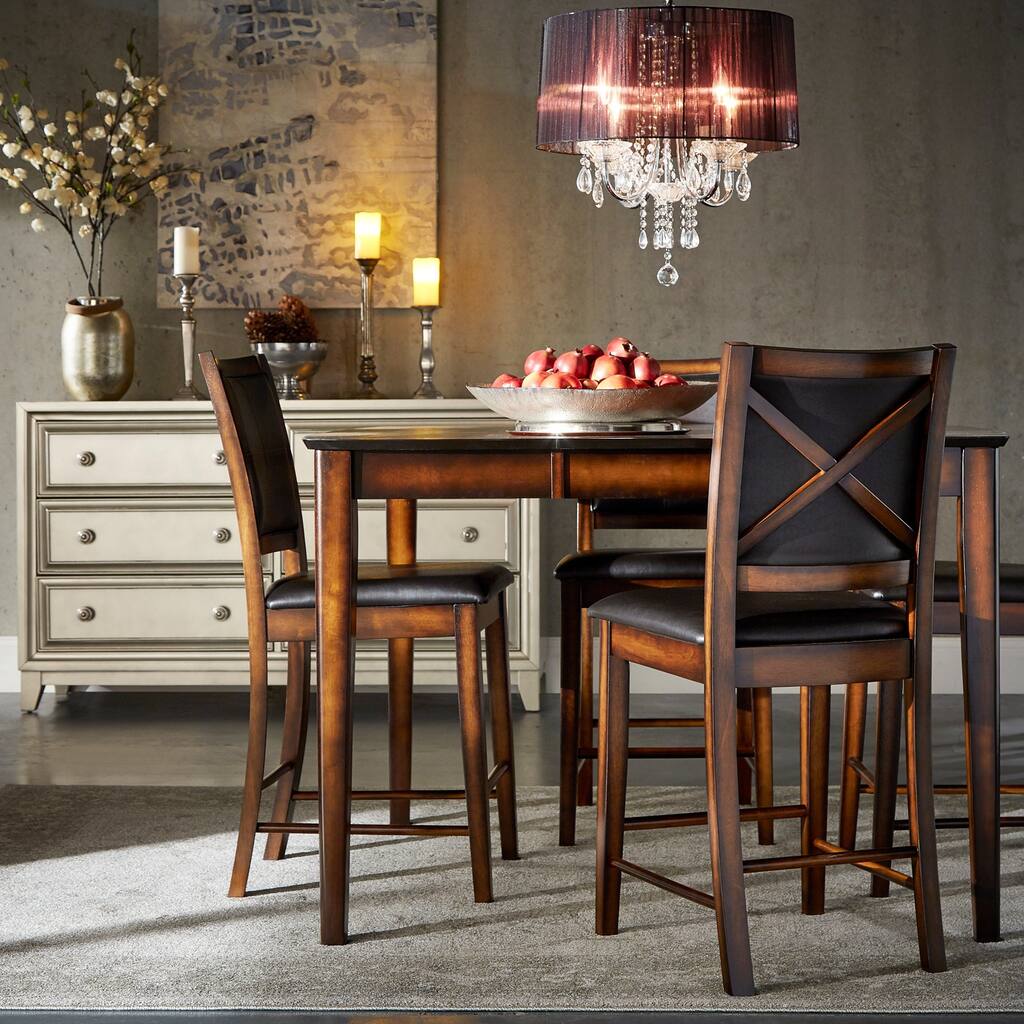 Frisco Bay Burnished Oak 24-inch Counter Chairs (Set of 2) by iNSPIRE Q Classic