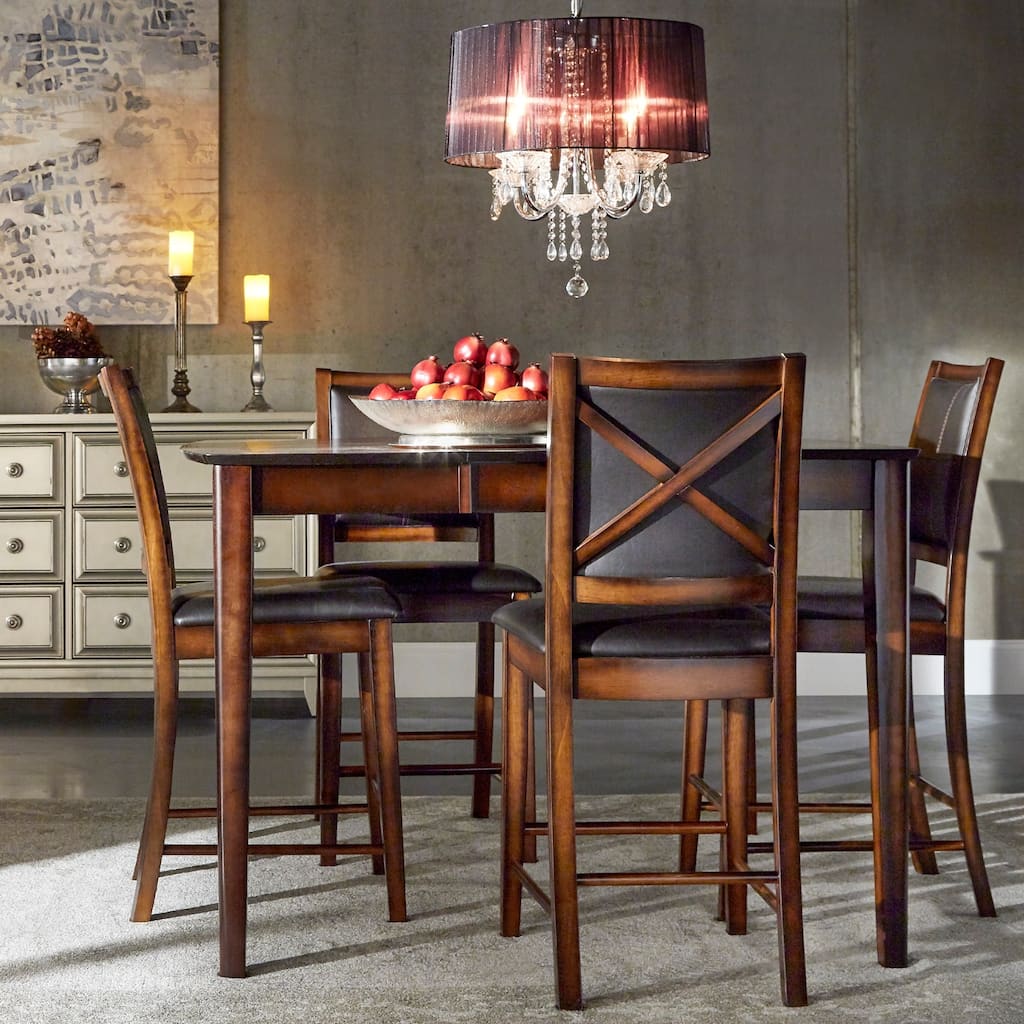 Frisco Bay Burnished Oak 5-piece Extending Counter Height Dining Set by iNSPIRE Q Classic