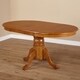 Simple Living Rubberwood Round/ Oval Farmhouse Table - Brown - Thumbnail 1