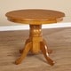 Simple Living Rubberwood Round/ Oval Farmhouse Table - Brown - Thumbnail 2