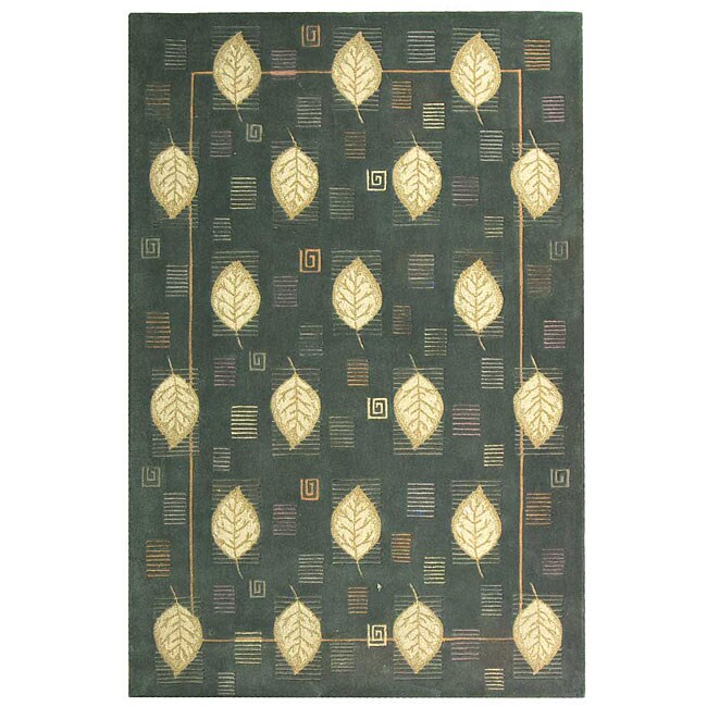 Safavieh Handmade Foliage Blue Wool Rug - 7'9" x 9'9"