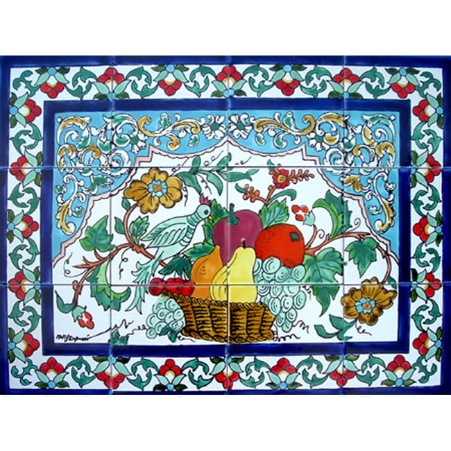 Mosaic Kitchen Backsplash 12 tile Ceramic Mural