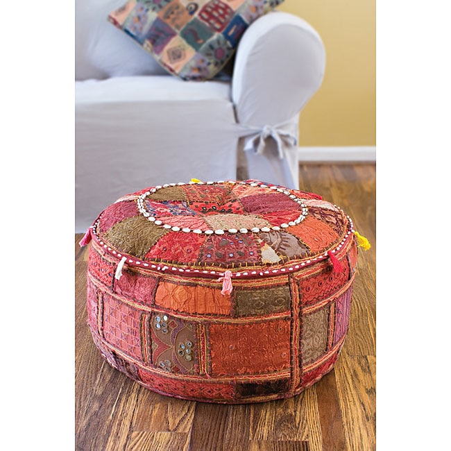 Traditional Indian Poufs (set Of 2)