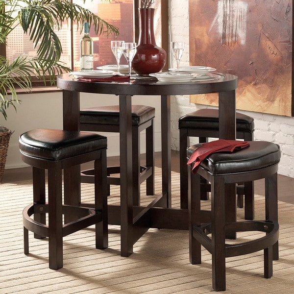 TRIBECCA HOME Capria Brown 5 piece Counter Height Pub Dining Set