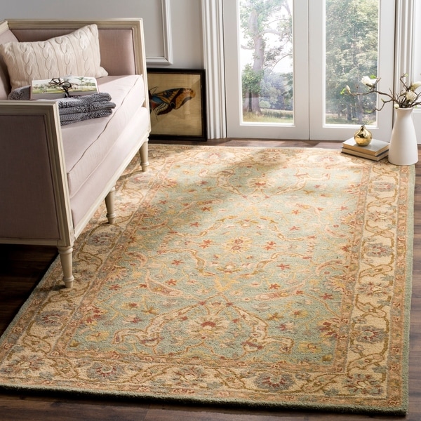 Safavieh Handmade Antiquities Treasure Teal/ Beige Wool Rug - 9'6 x 13'6