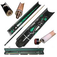 Emerald Green 2-piece Pool Cue with Replacement Tips