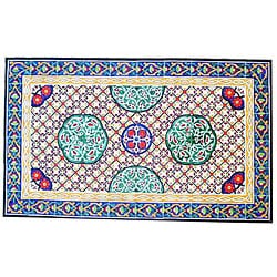 Antique Looking Persian Area Rug Architectural Arak Design 60 Tile Ceramic Wall Art