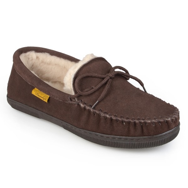 Shop Men's Moccasin Sheepskin Slippers - On Sale - Free Shipping Today ...