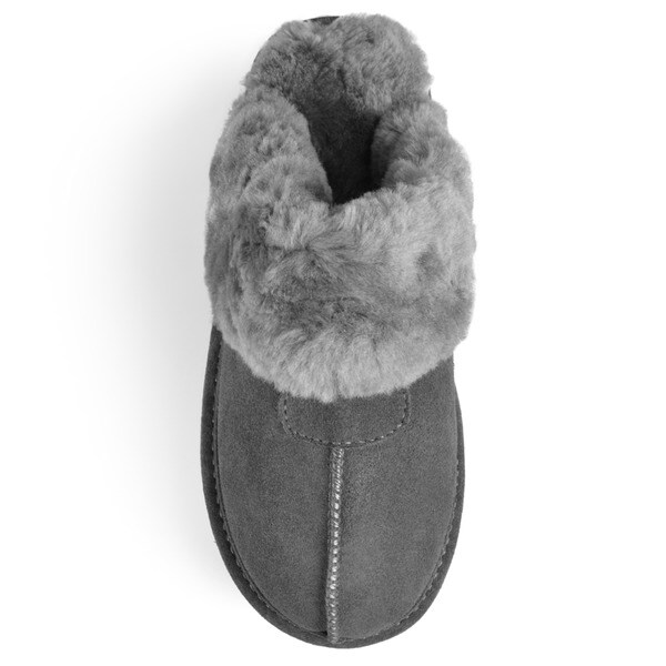 black sheepskin slippers