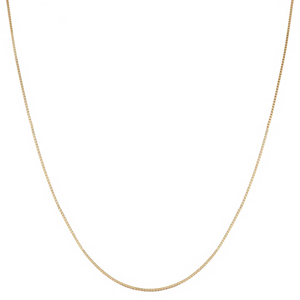 Fremada 14k Yellow Gold Box Necklace (16-30 inch)