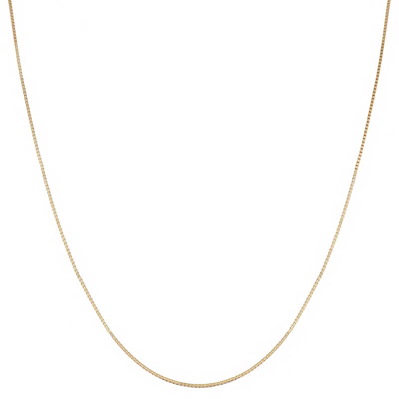 Fremada 14k Yellow Gold Box Necklace (16-30 inch)