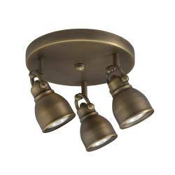 Shop Bronze 3 Light Flush Mount Light Fixture Free Shipping On