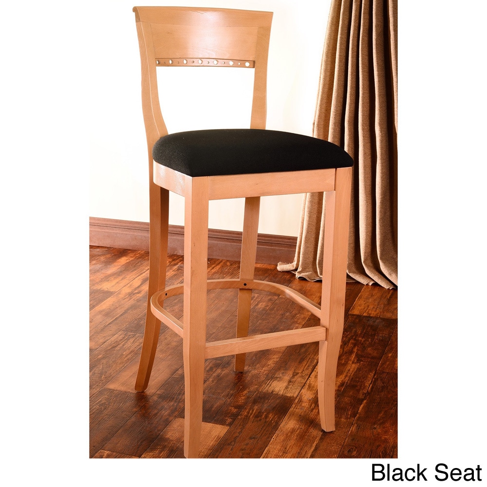 Natural Biedermier Microfiber Barstool