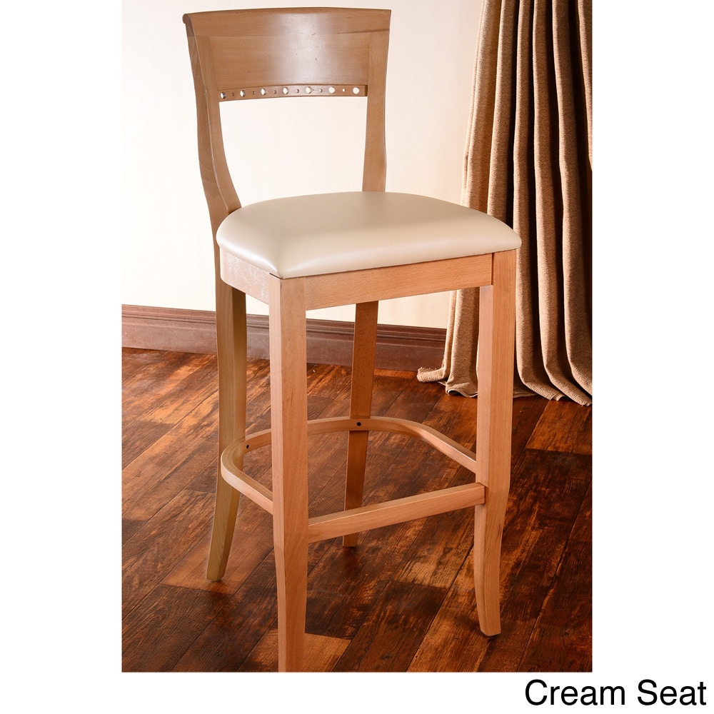 Natural Biedermier Microfiber Barstool