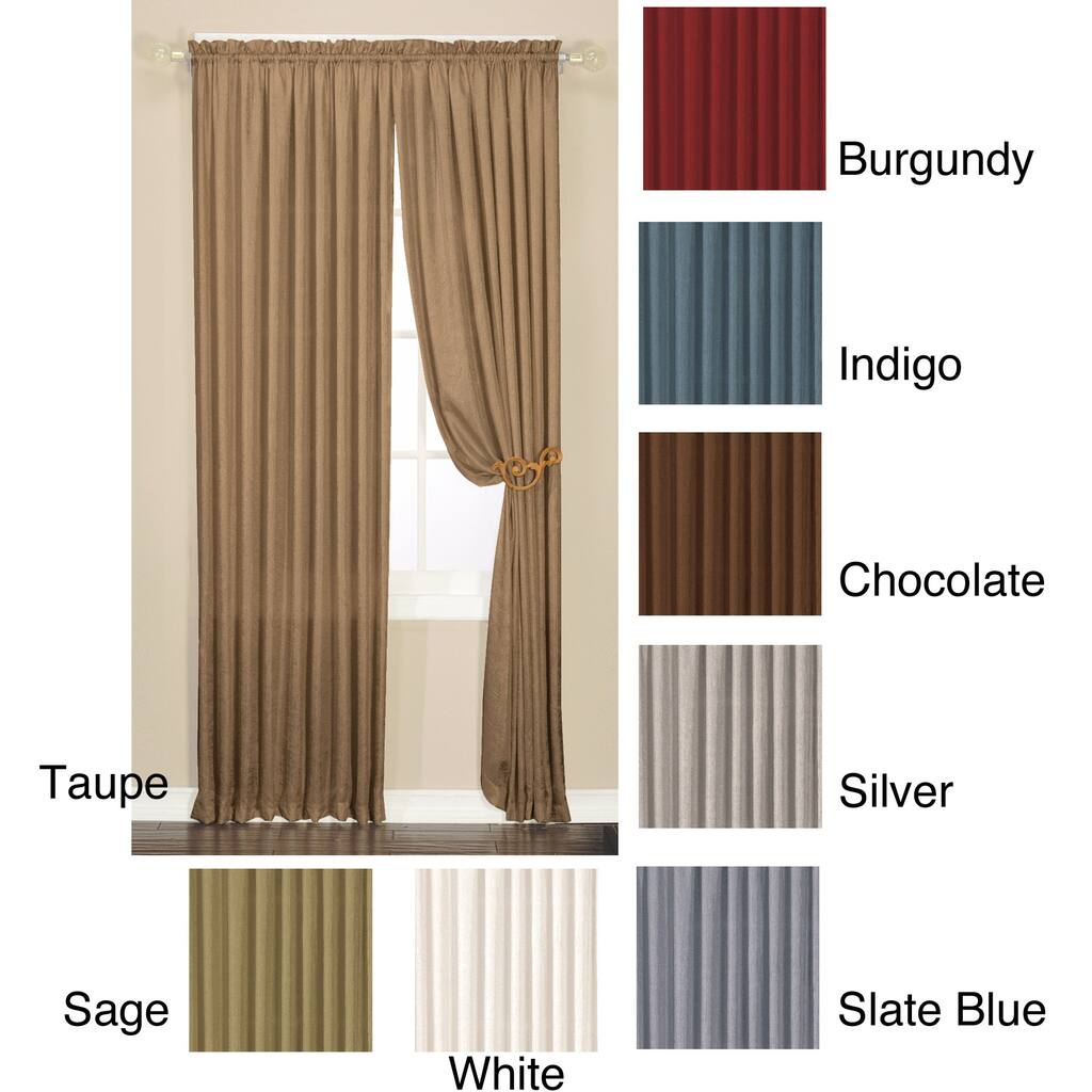 Faux Silk Luster Crushed Curtain Panel Pair