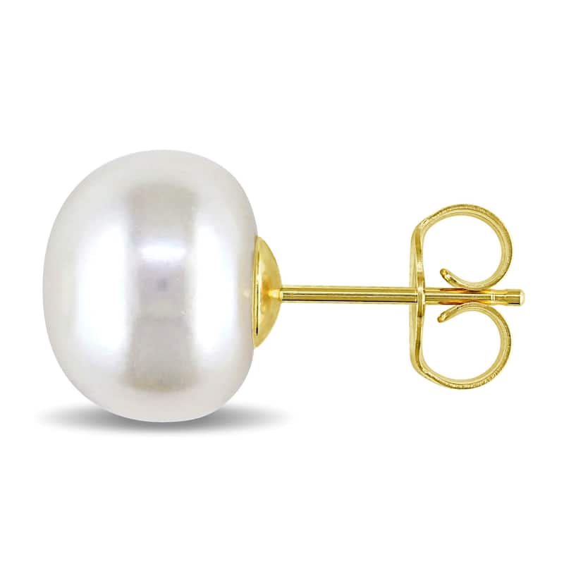 Miadora 14k Gold Cultured Freshwater Pearl Earrings (10-10.5 mm)