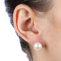 Miadora 14k Gold Cultured Freshwater Pearl Earrings (10-10.5 mm)